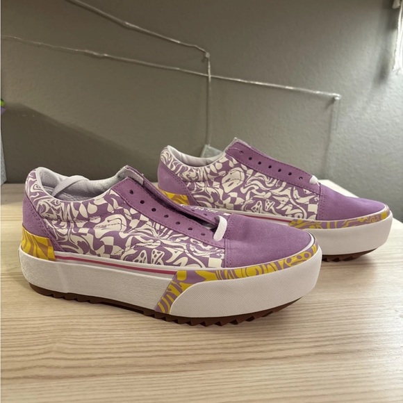 Vans Old Skool Stacked 'Wavy Daze' lilac platform sneakers - Picture 3 of 8